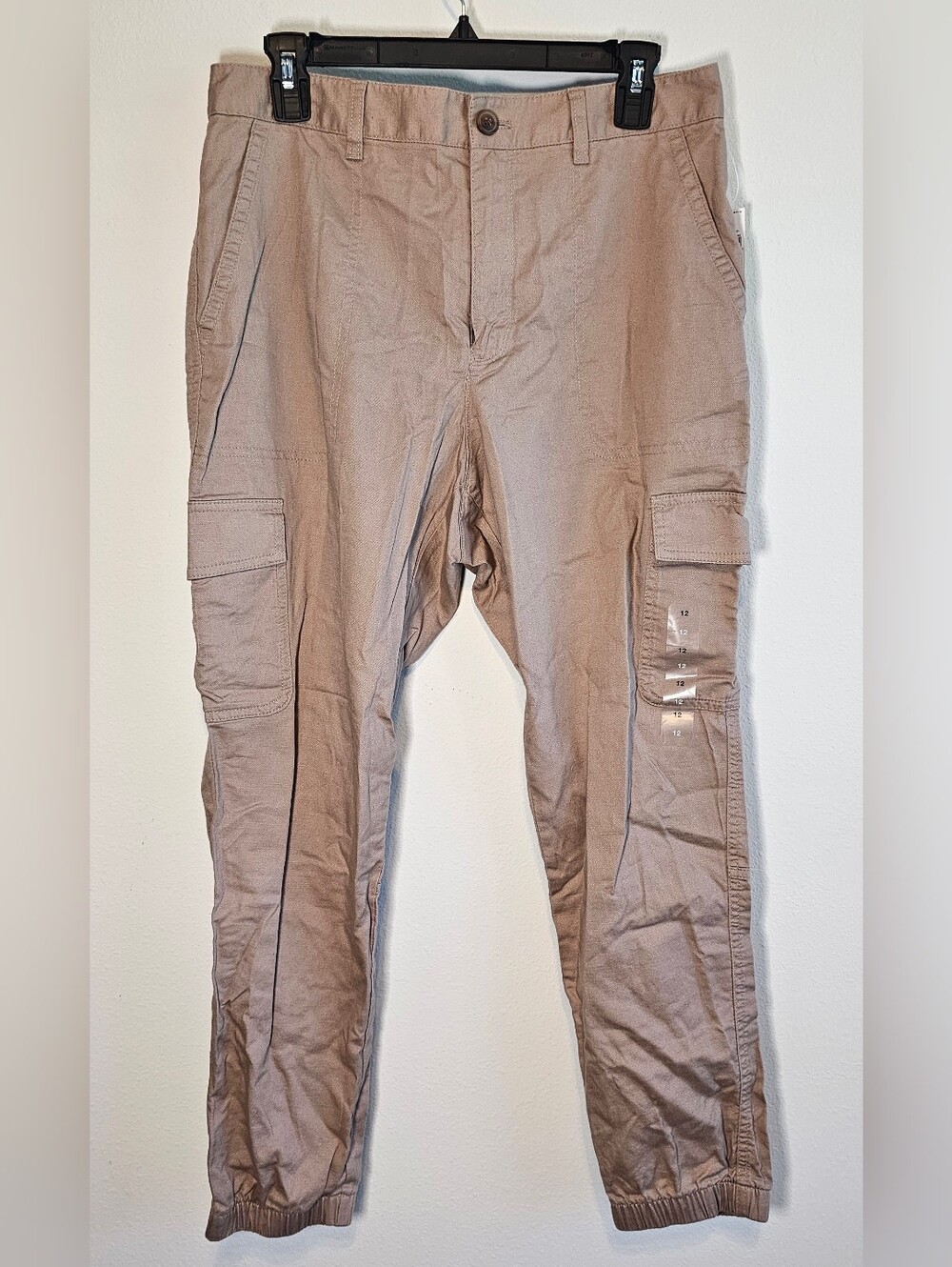 Tan Gap Cotton Girlfriend Jogger Cargo Pants Size 12 NWT‎